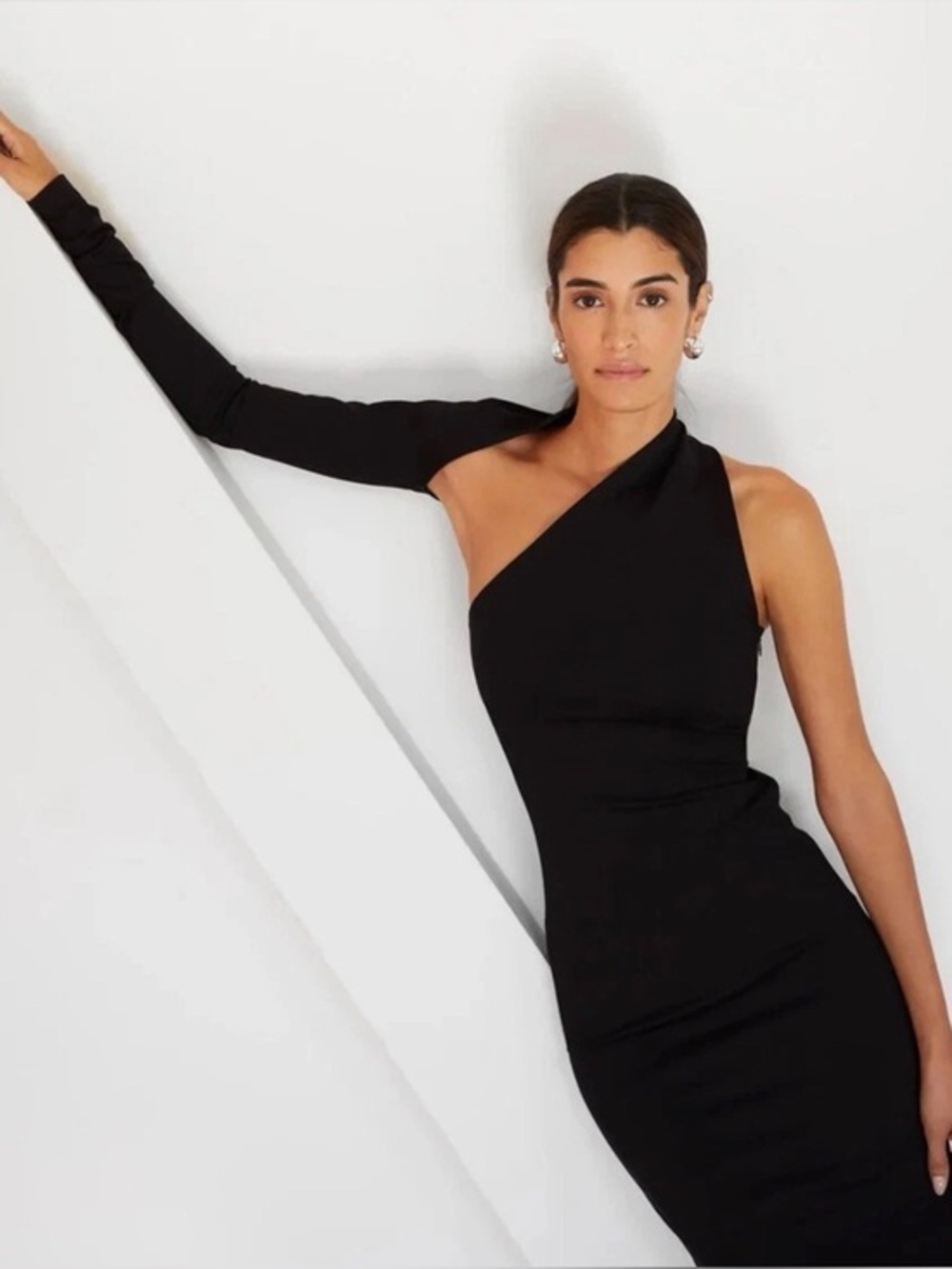 MARCELLA NYC MANHATTAN velvet SLIT LEG OPENING LONG SLEEVE MAXI DRESS WOMENS